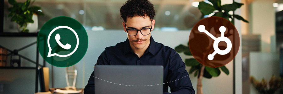 sincronização de whatsapp, hubspot e equipe