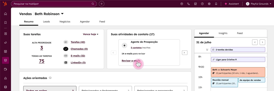 Mudanças no Espaço de Vendas do HubSpot
