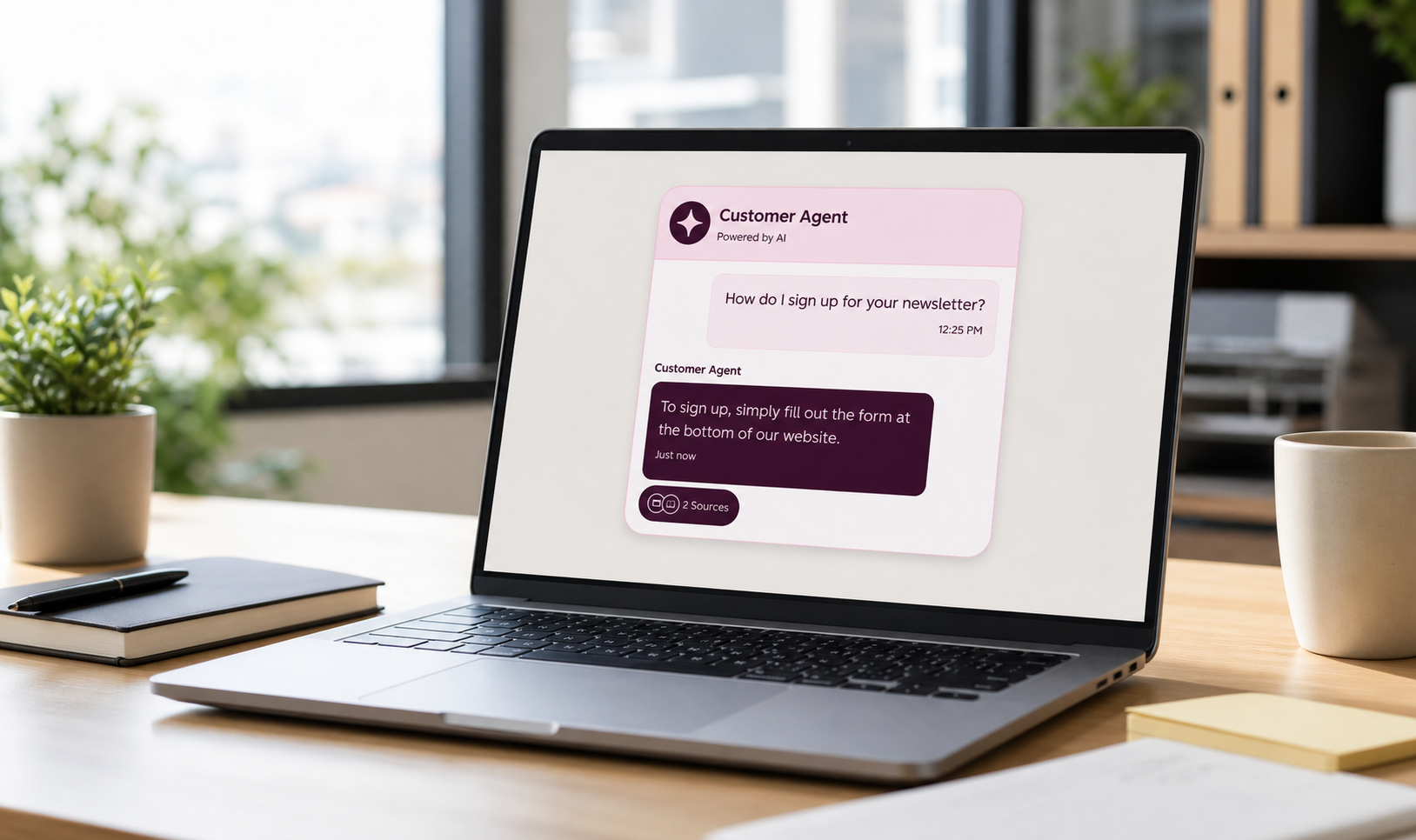 Landscape with Attached Customer Agent File Application
