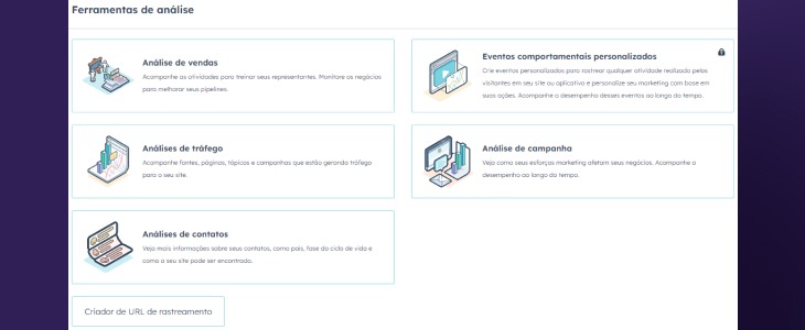 Ferramenta de análise de relatórios da HubSpot