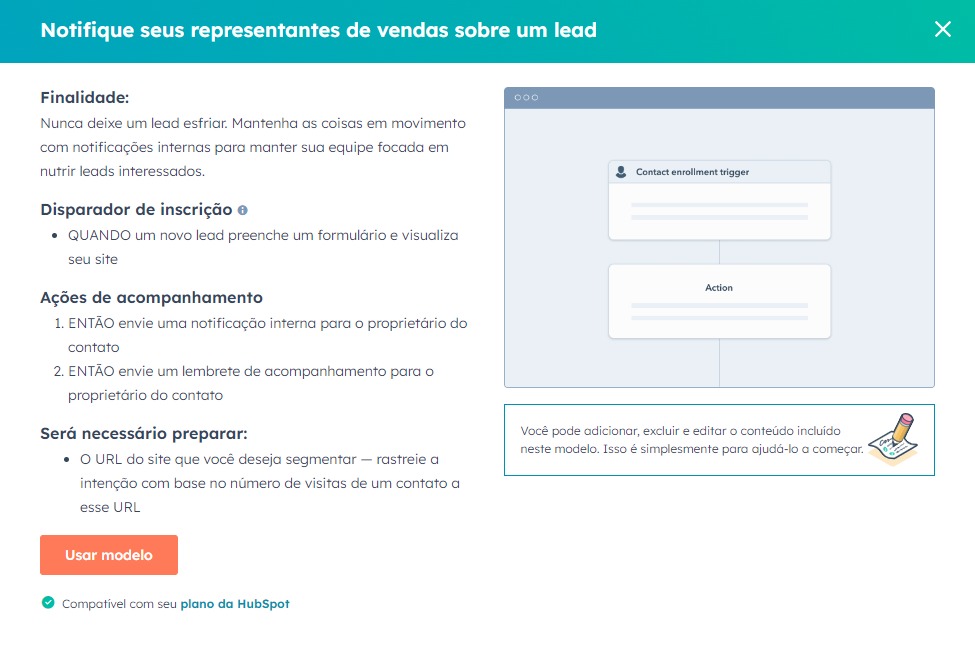 Como criar fluxo de trabalho no HubSpot Sales Hub (8 exemplos) | Fluxo