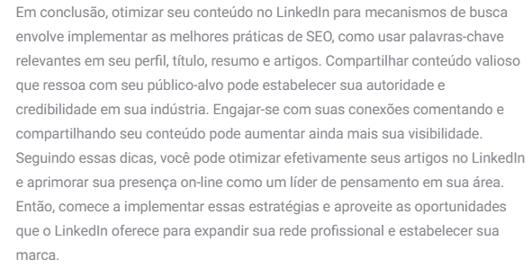 Exemplo de texto gerador de conteúdo HubSpot